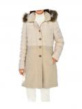 Designer-Woll-Steppmantel offwhite