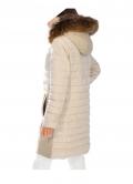Designer-Woll-Steppmantel offwhite