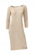 Designer-Woll-Strickkleid puder