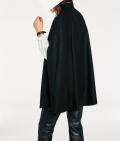 Designer-Wollcape schwarz