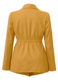 Designer-Wollflauschjacke gelb