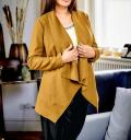 Designer-Wollflauschjacke gelb