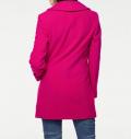 Designer-Wollflauschmantel pink