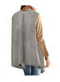 Designer-Wolljacke grau-camel