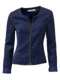 Designer-Wolljacke schwarz-royalblau