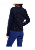 Designer-Wolljacke schwarz-royalblau