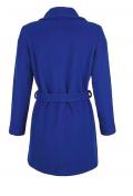 Designer-Wollmantel blau
