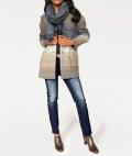 Designer-Wollmantel blau-bunt