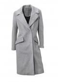 Designer-Wollmantel grau