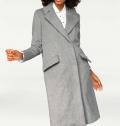 Designer-Wollmantel grau