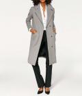Designer-Wollmantel grau