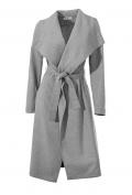 Designer-Wollmantel grau