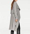 Designer-Wollmantel grau