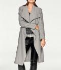 Designer-Wollmantel grau