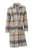 Designer-Wollmantel grau-beige