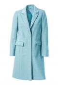 Designer-Wollmantel hellblau