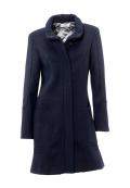 Designer-Wollmantel marine
