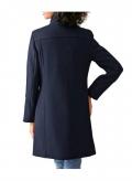 Designer-Wollmantel marine