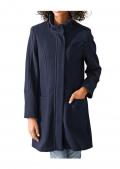 Designer-Wollmantel marine Gr. 40