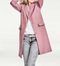 Designer-Wollmantel rosé