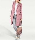 Designer-Wollmantel rosé