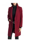 Designer-Wollmantel rot