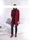 Designer-Wollmantel rot