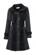 Designer-Wollmantel schwarz
