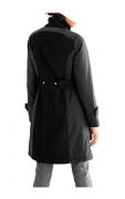 Designer-Wollmantel schwarz