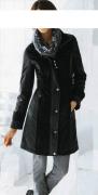 Designer-Wollmantel schwarz
