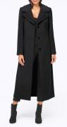 Designer-Wollmantel schwarz