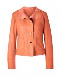 Designer-Ziegen-Nappalederjacke mandarine