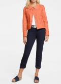 Designer-Ziegen-Nappalederjacke mandarine