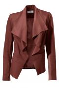 Designer-Ziegen-Nappalederjacke zimt
