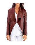 Designer-Ziegen-Nappalederjacke zimt