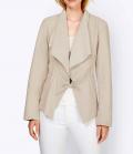 Designer-Ziegennappaleder-Jacke sesam