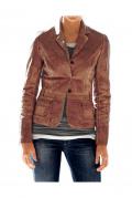 Designer-Ziegennappalederblazer cognac