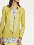Designer-Ziegennappalederjacke gelb