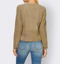 Designer-Ziegenvelourslederjacke camel