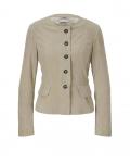 Designer-Ziegenvelourslederjacke kiesel