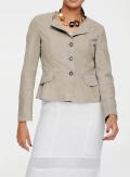 Designer-Ziegenvelourslederjacke kiesel