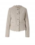 Designer-Ziegenvelourslederjacke sand