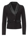 Designer-Ziegenvelourslederjacke schwarz