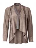 Designer-Ziegenvelourslederjacke taupe