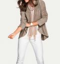 Designer-Ziegenvelourslederjacke taupe