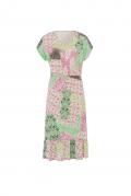 Druck-Jerseykleid rosé-jade