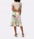Druck-Jerseykleid rosé-jade