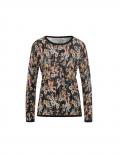 Druck-Pullover schwarz-bunt