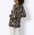 Druck-Pullover schwarz-bunt