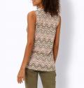 Druck-Shirttop flamingo-schwarz-bunt
